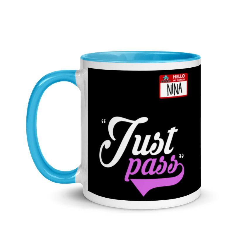 Just pass... - Nina, Office Space Mug with Color Inside - Image 12