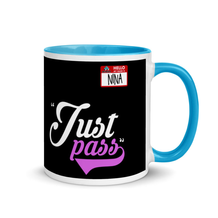 Just pass... - Nina, Office Space Mug with Color Inside - Image 10