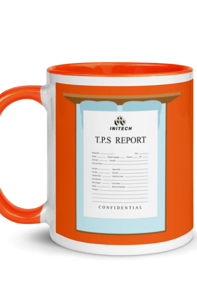 TPS reports with a cover sheet, Office Space Mug with Color Inside