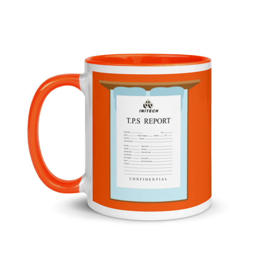 TPS reports with a cover sheet, Office Space Mug with Color Inside