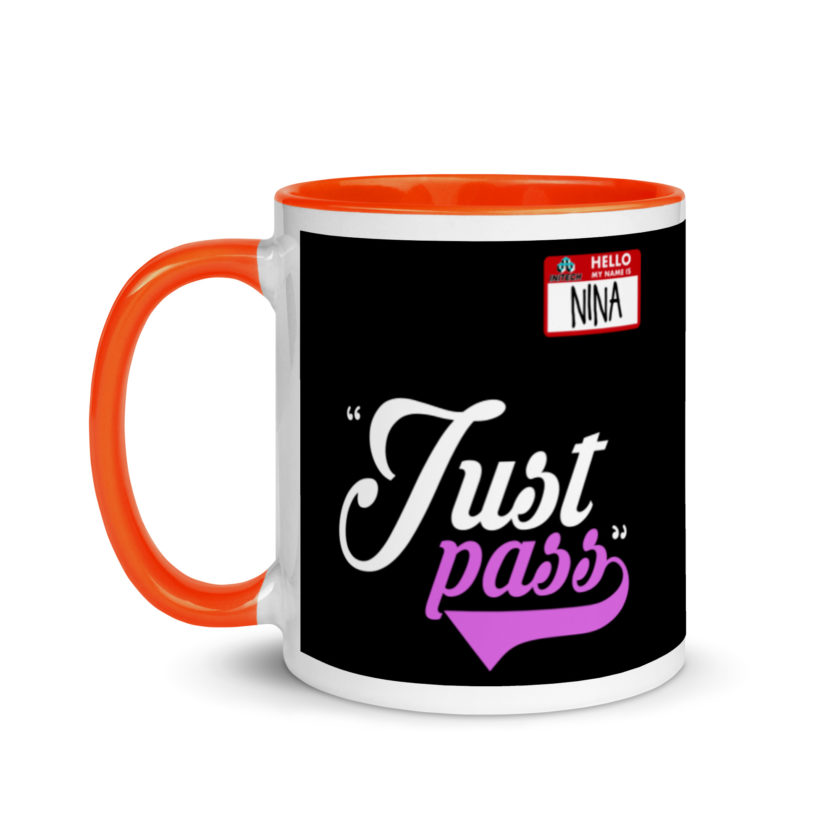 Just pass... - Nina, Office Space Mug with Color Inside - Image 9