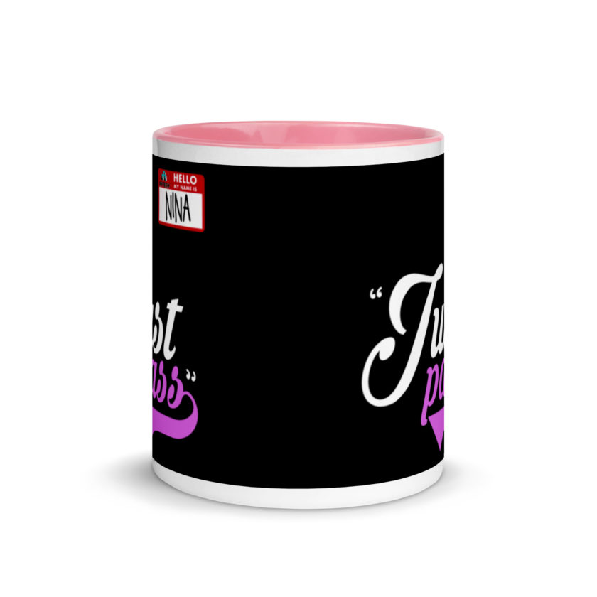 Just pass... - Nina, Office Space Mug with Color Inside - Image 14