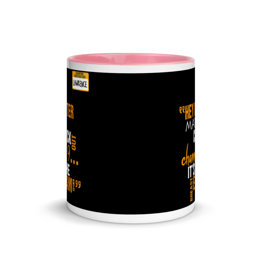Hey Peter man, check out channel 9...its the breast exam! - Lawrence, Office Space Mug with Color Inside - Image 14