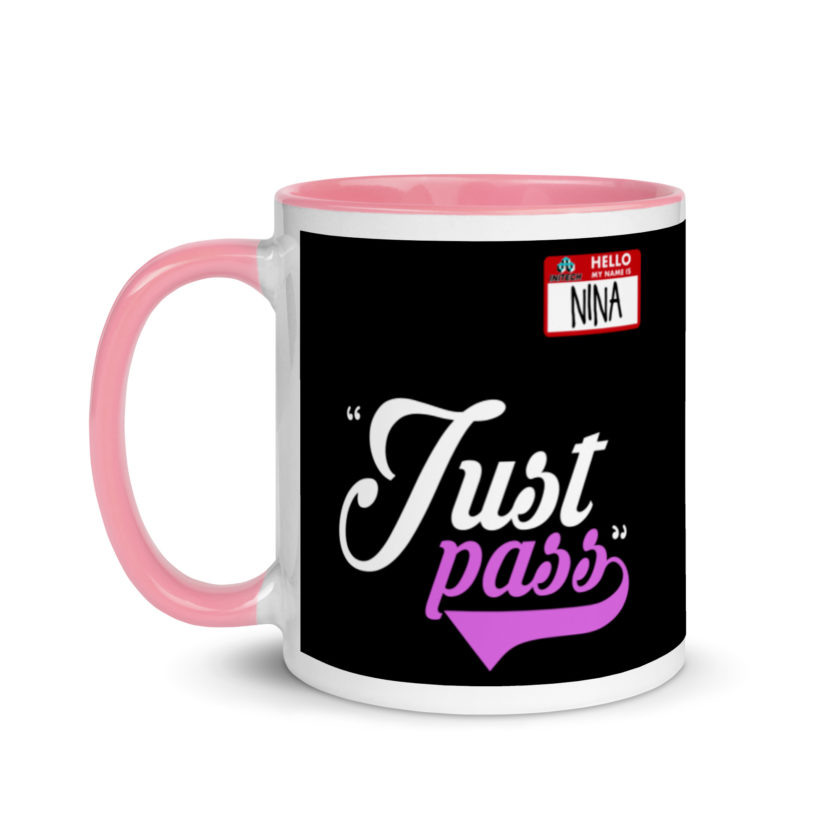 Just pass... - Nina, Office Space Mug with Color Inside - Image 15