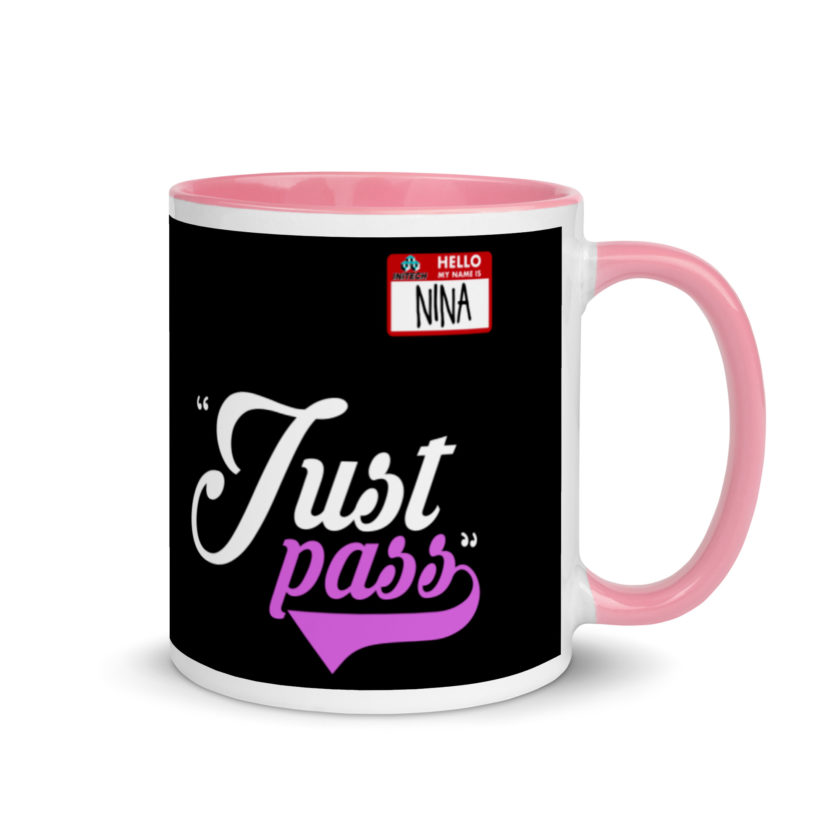 Just pass... - Nina, Office Space Mug with Color Inside - Image 13