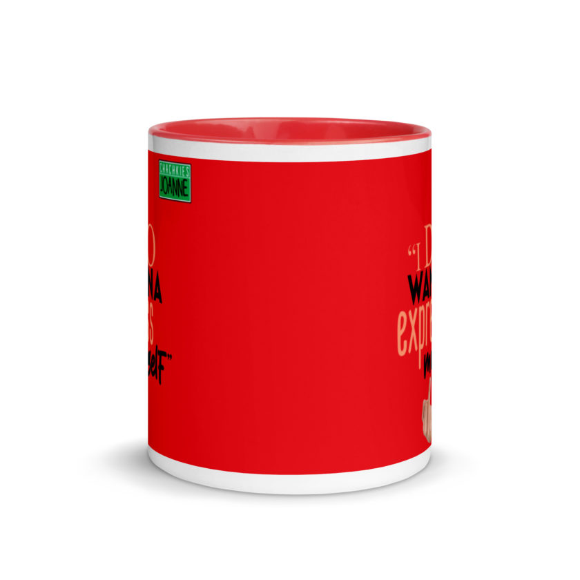 I do wanna express myself... - Joanne, Office Space Mug with Color Inside - Image 6