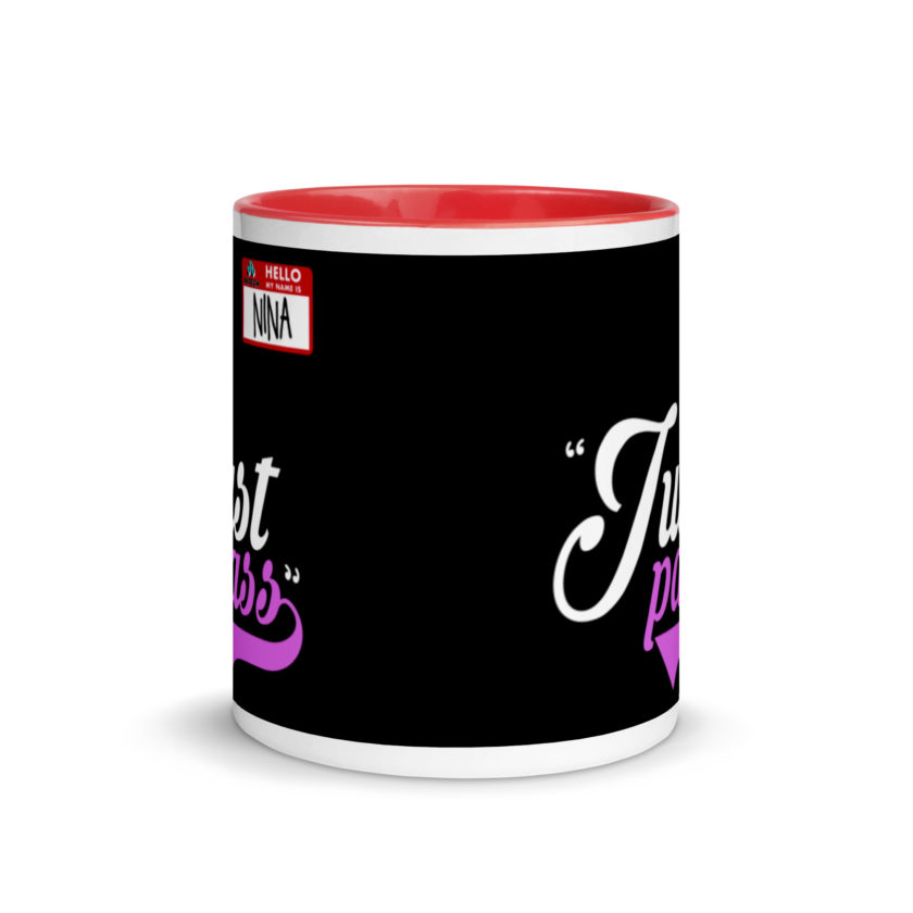 Just pass... - Nina, Office Space Mug with Color Inside - Image 5