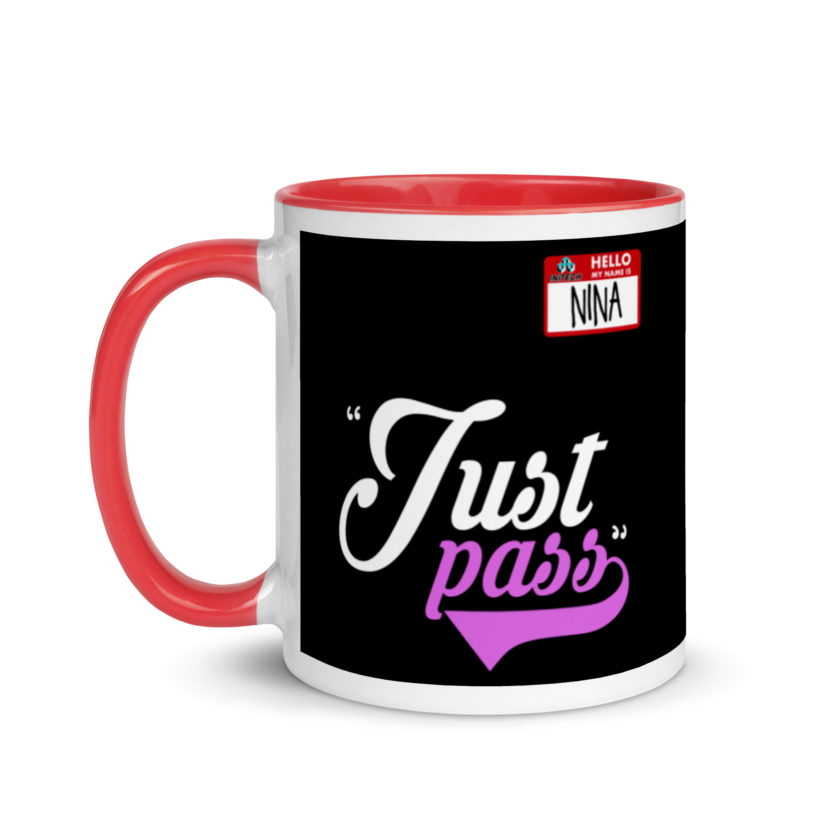 Just pass... - Nina, Office Space Mug with Color Inside - Image 6