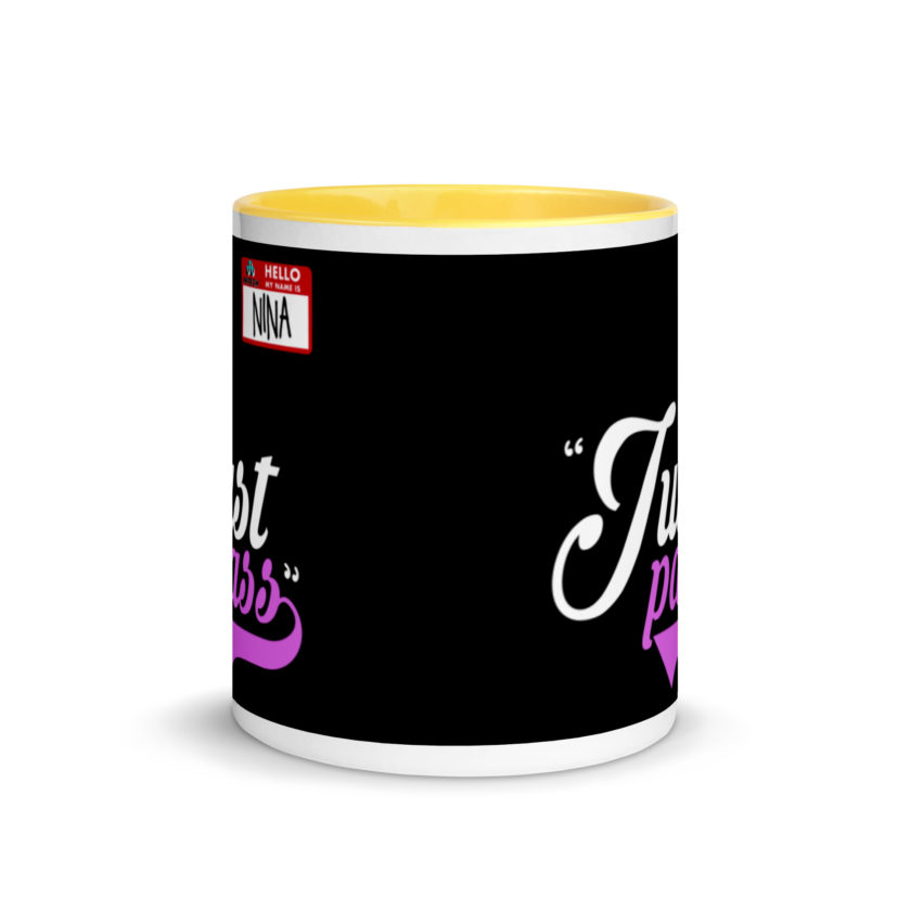 Just pass... - Nina, Office Space Mug with Color Inside - Image 17