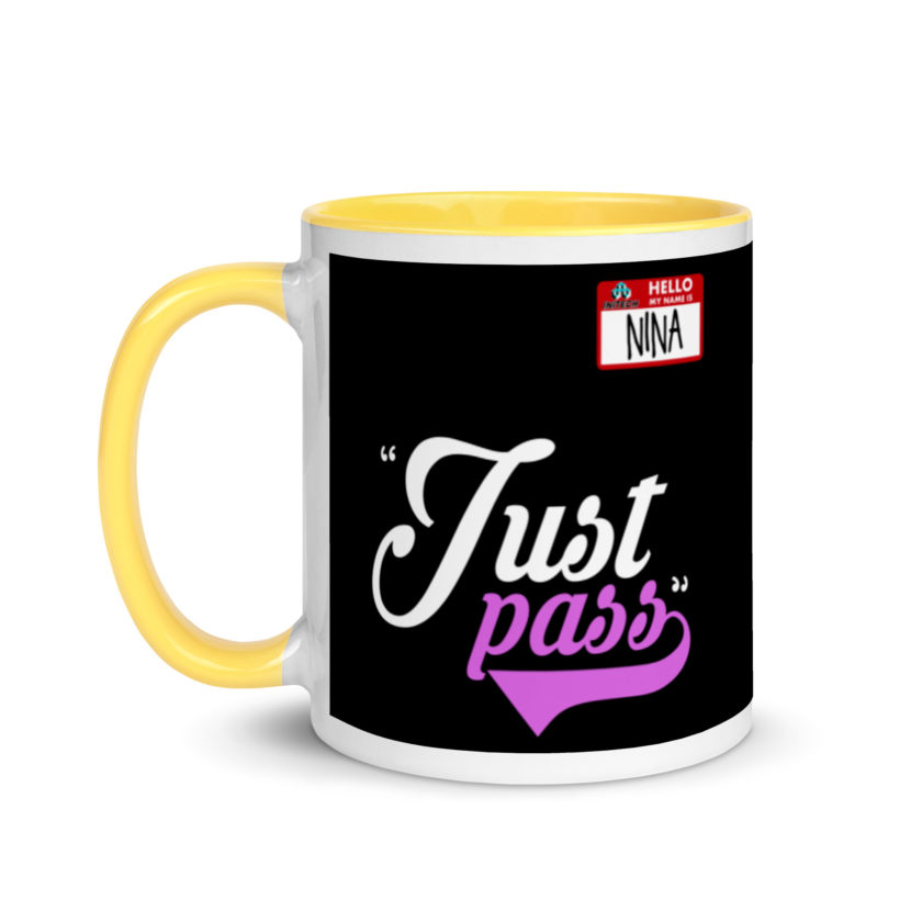 Just pass... - Nina, Office Space Mug with Color Inside - Image 18