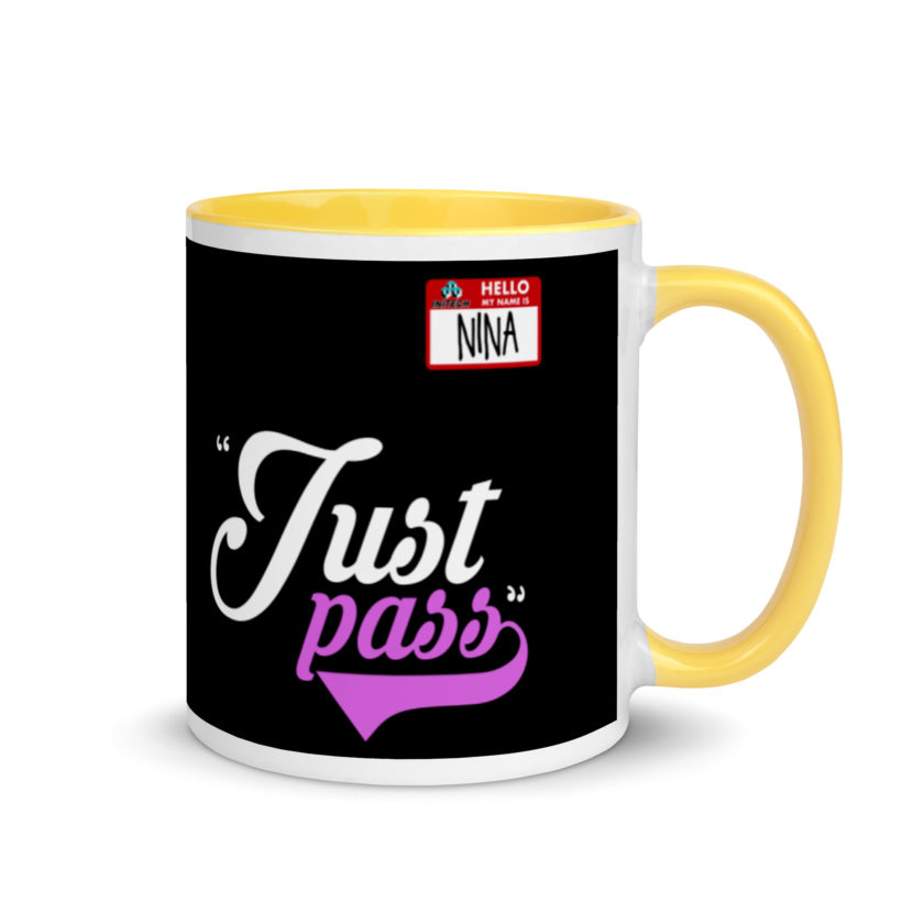Just pass... - Nina, Office Space Mug with Color Inside - Image 16