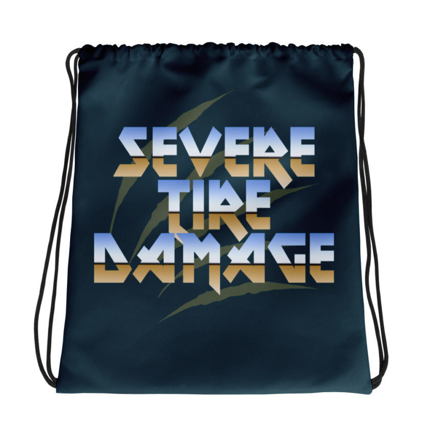 Severe Tire Damage -Mrs. Doubtfire Drawstring bag