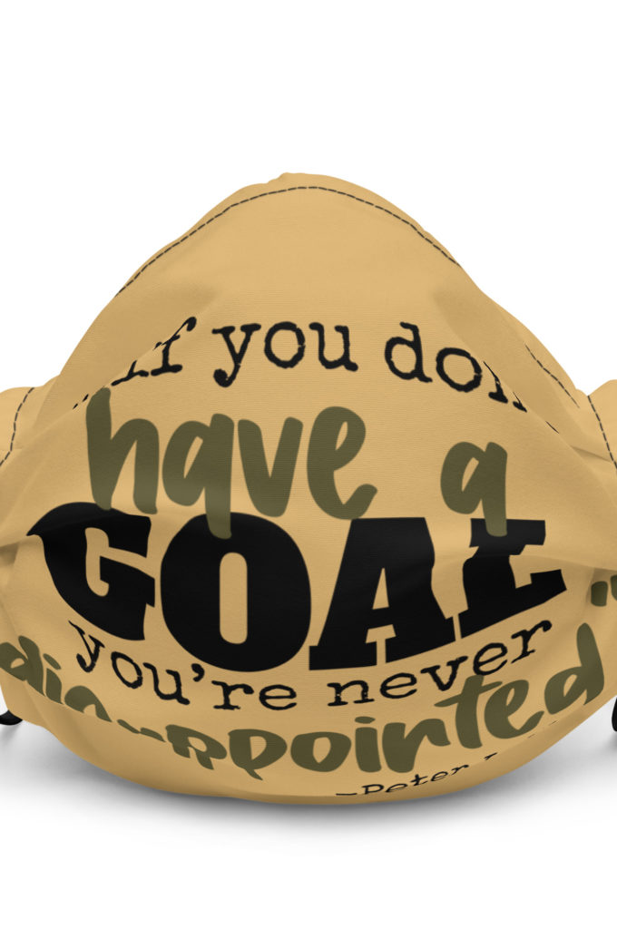 If you never have a goal you're never disappointed -Peter LaFleur, Dodgeball Premium face mask