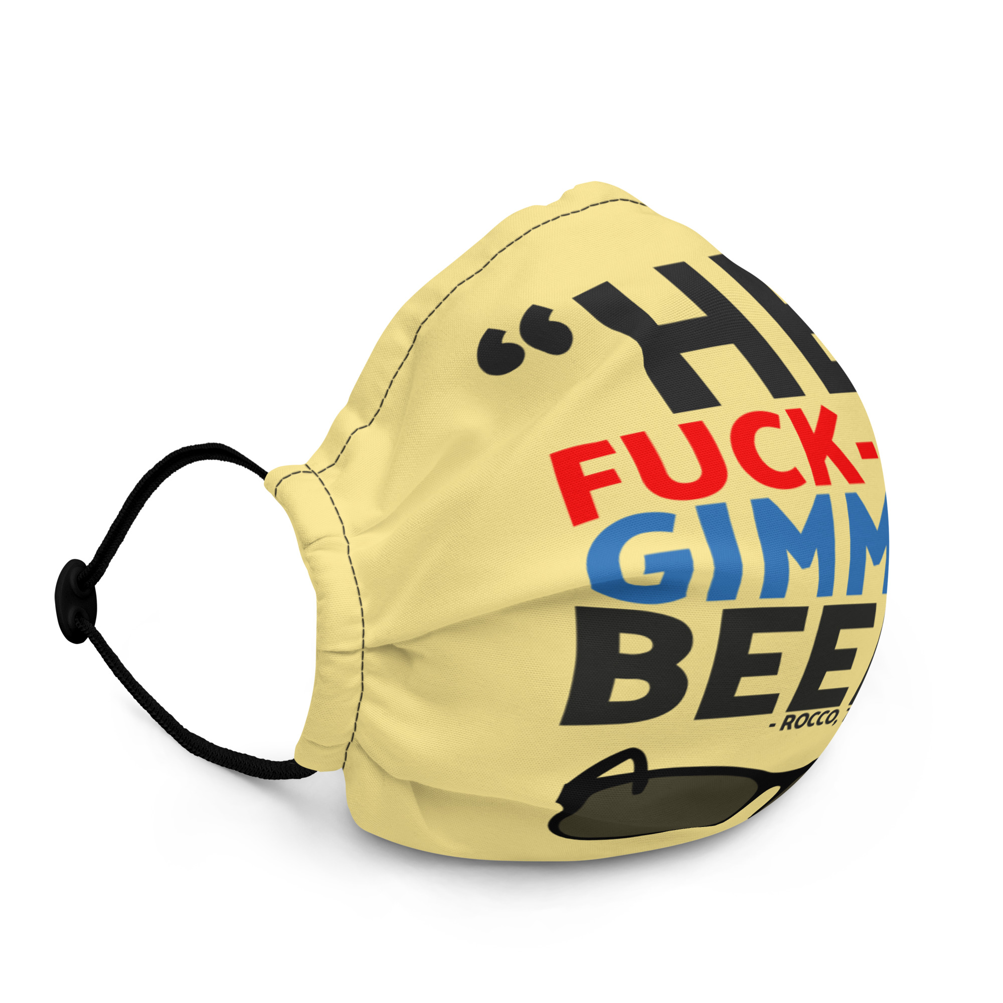 Hey Fuck-Ass, gimmie a beer! - Rocco, The Funny Man, The Boondock Saints Premium face mask - Image 2