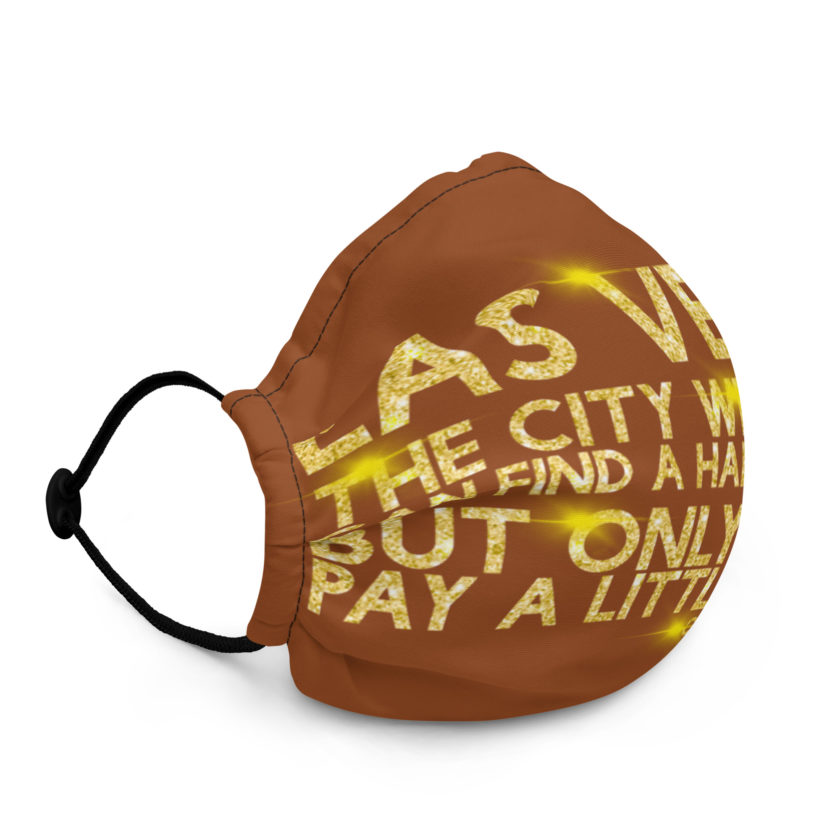 Las Vegas, the city where you can find a happy ending...but only if you pay a little extra. -Cotton Mcknight, Dodgeball Premium face mask - Image 2