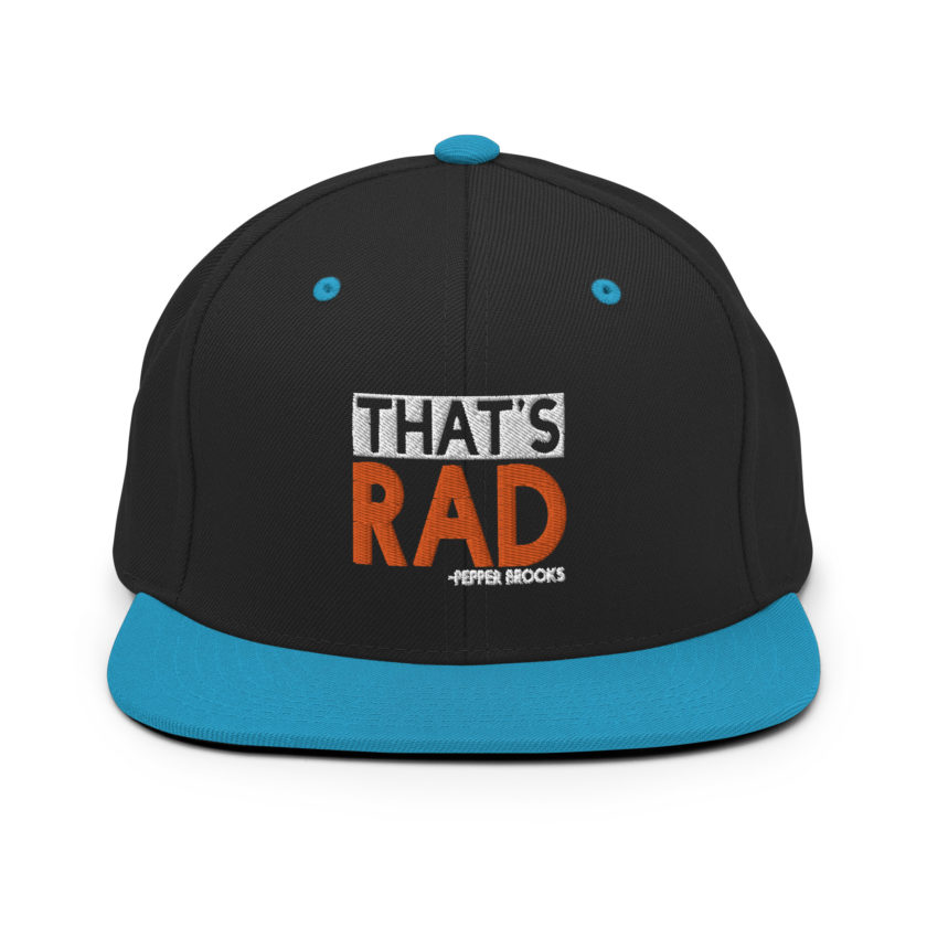 That's Rad -Pepper Brooks, Dodgeball Snapback Hat - Image 6