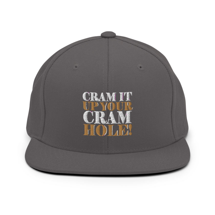 Cram it up your cram hole! - Dodgeball Snapback Hat - Image 13