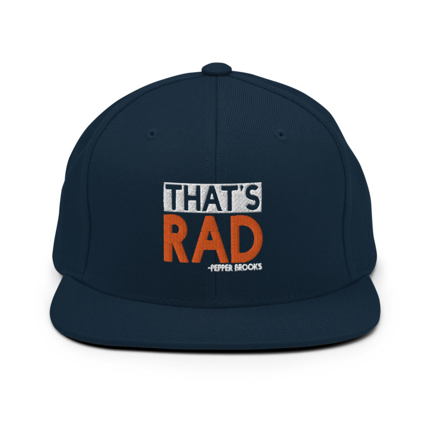 That's Rad -Pepper Brooks, Dodgeball Snapback Hat - Image 2