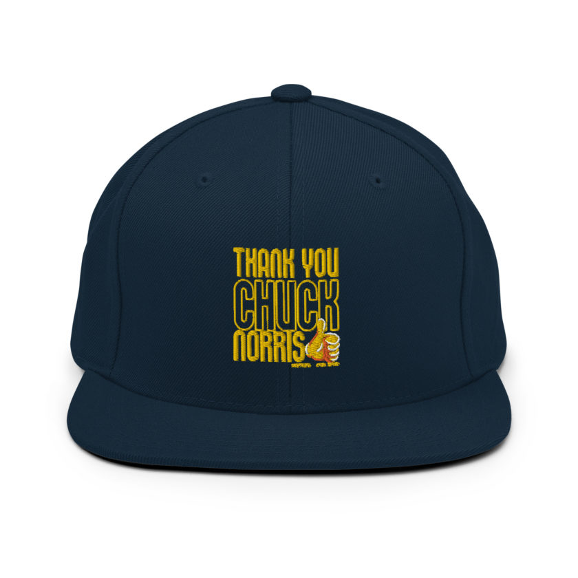 Thank you Chuck Norris. -Peter LaFleur, Dodgeball Snapback Hat - Image 2
