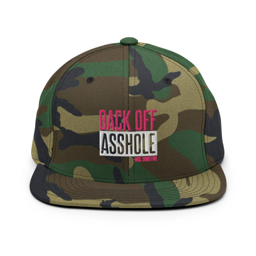 Back off asshole! -Mrs. Doubtfire Snapback Hat - Image 12