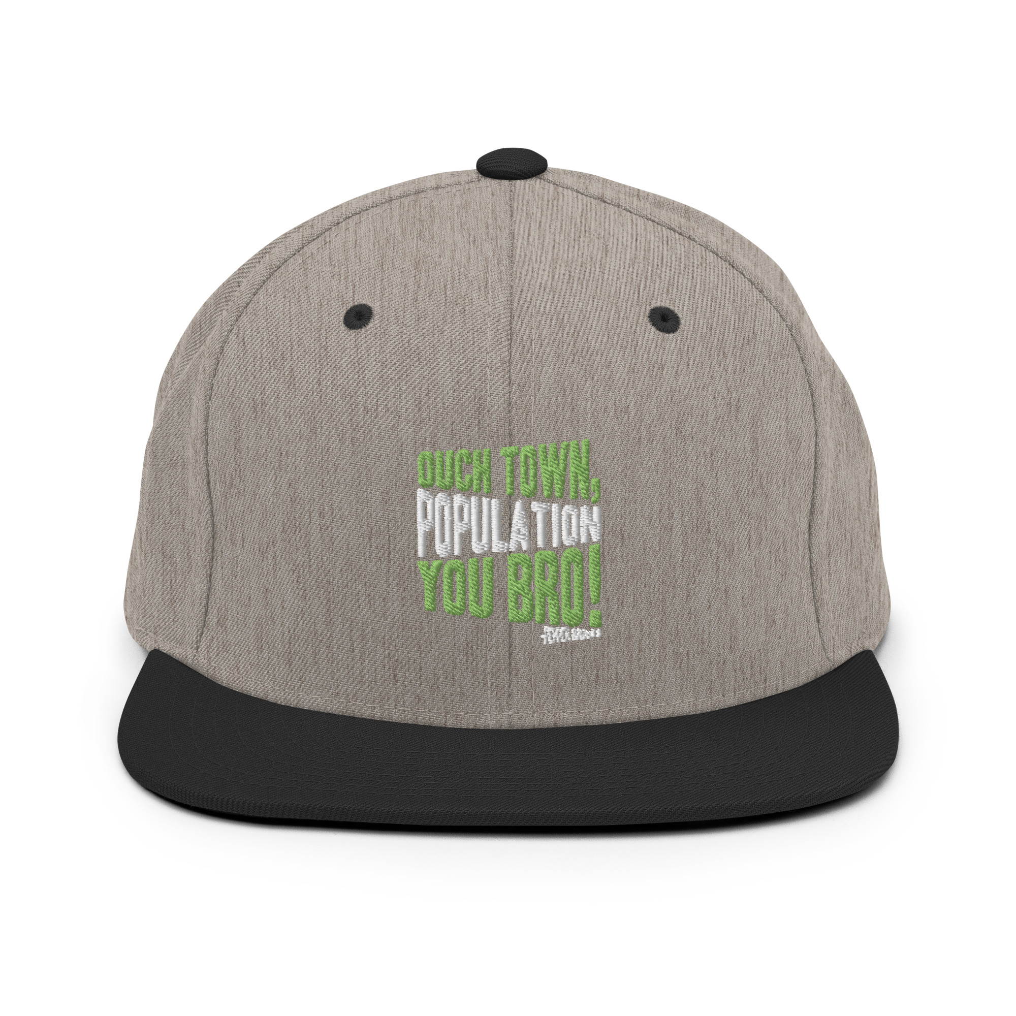 Ouch town, population you Bro! -Pepper Brooks, Dodgeball Snapback Hat - Image 15