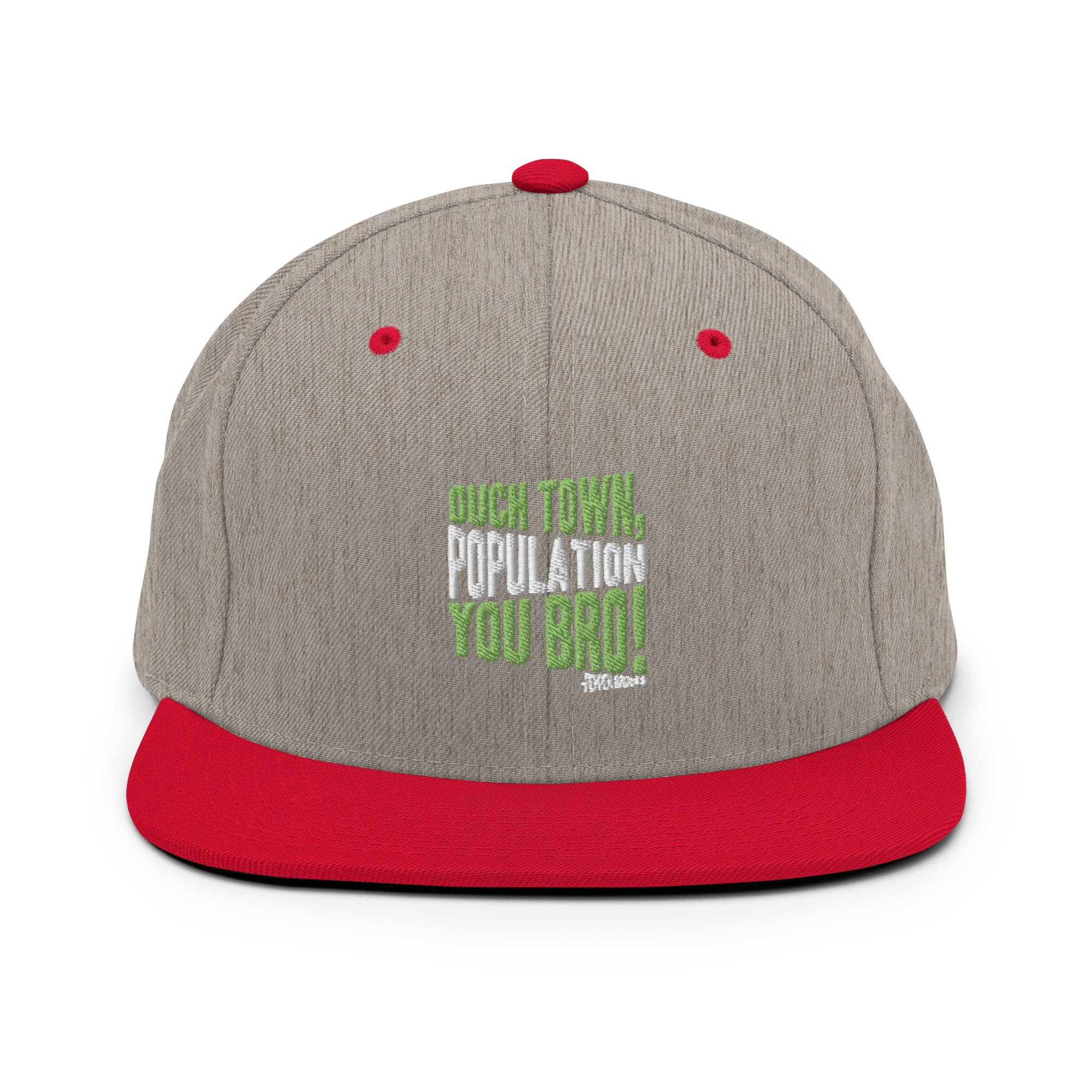 Ouch town, population you Bro! -Pepper Brooks, Dodgeball Snapback Hat - Image 17