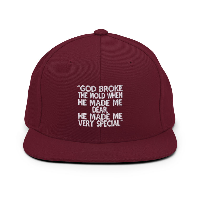 God broke the mold when he made me dear, he made me very special. -Mrs. Doubtfire Snapback Hat - Image 6