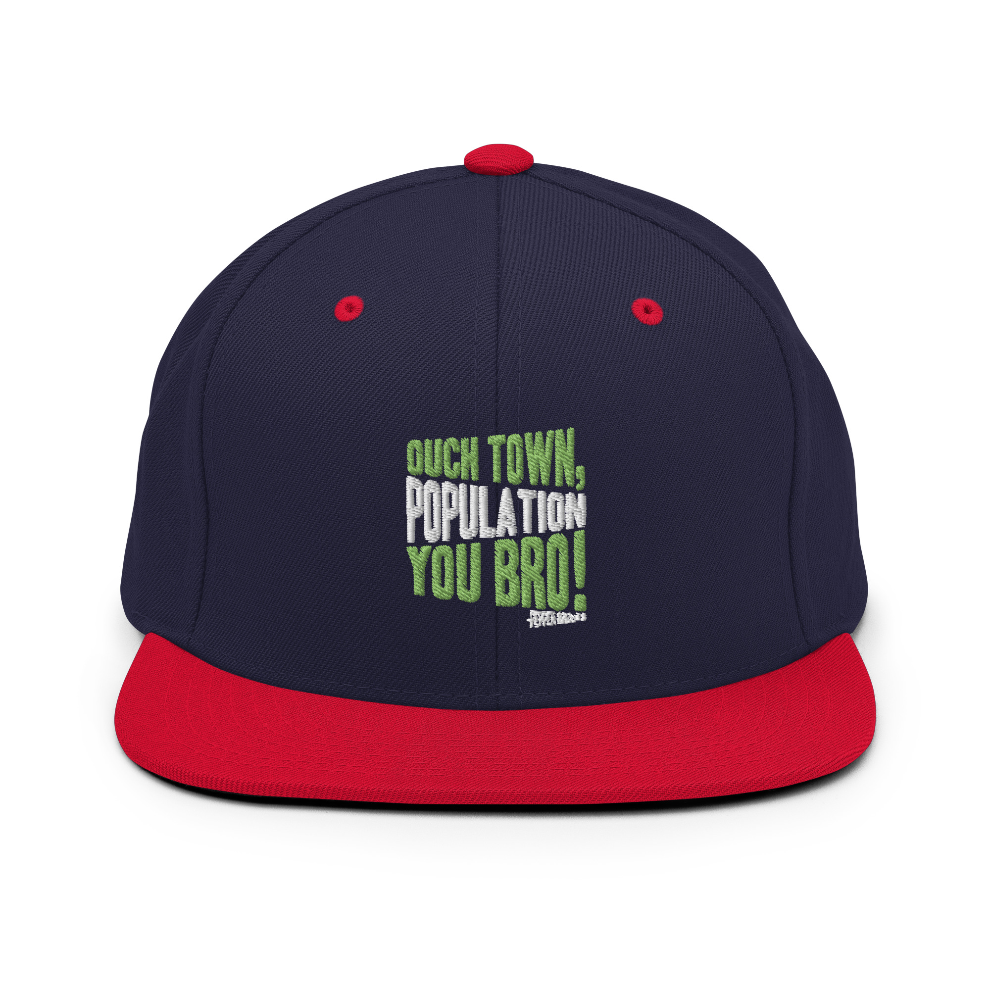Ouch town, population you Bro! -Pepper Brooks, Dodgeball Snapback Hat - Image 10