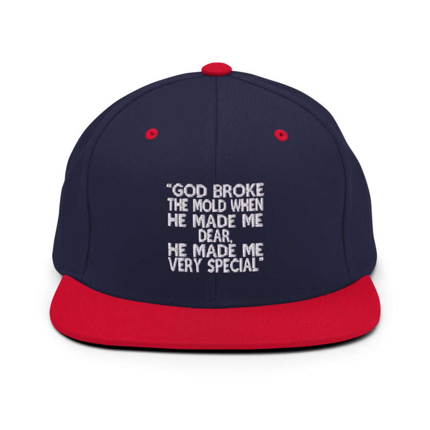God broke the mold when he made me dear, he made me very special. -Mrs. Doubtfire Snapback Hat - Image 9
