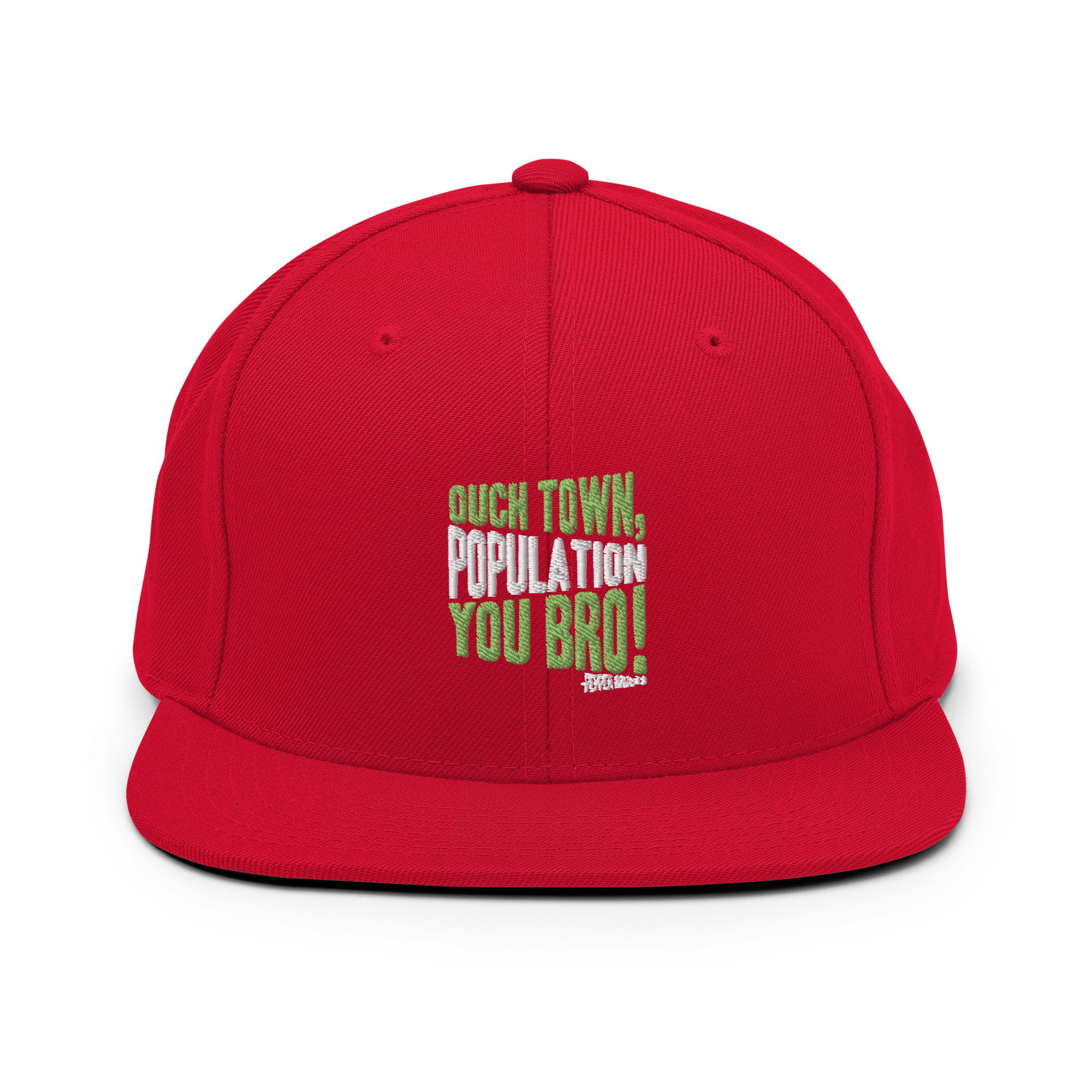 Ouch town, population you Bro! -Pepper Brooks, Dodgeball Snapback Hat - Image 12