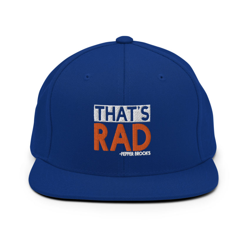 That's Rad -Pepper Brooks, Dodgeball Snapback Hat - Image 8