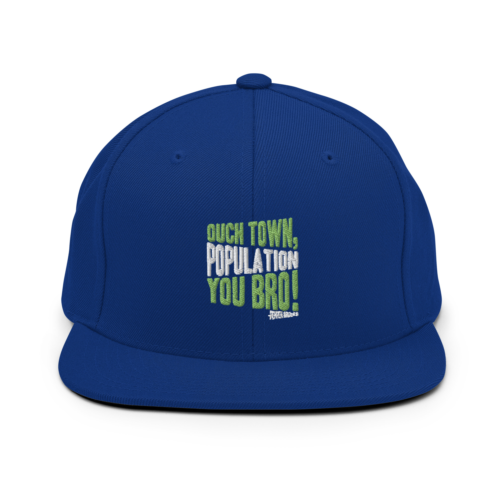 Ouch town, population you Bro! -Pepper Brooks, Dodgeball Snapback Hat - Image 8