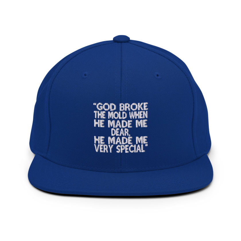 God broke the mold when he made me dear, he made me very special. -Mrs. Doubtfire Snapback Hat - Image 7