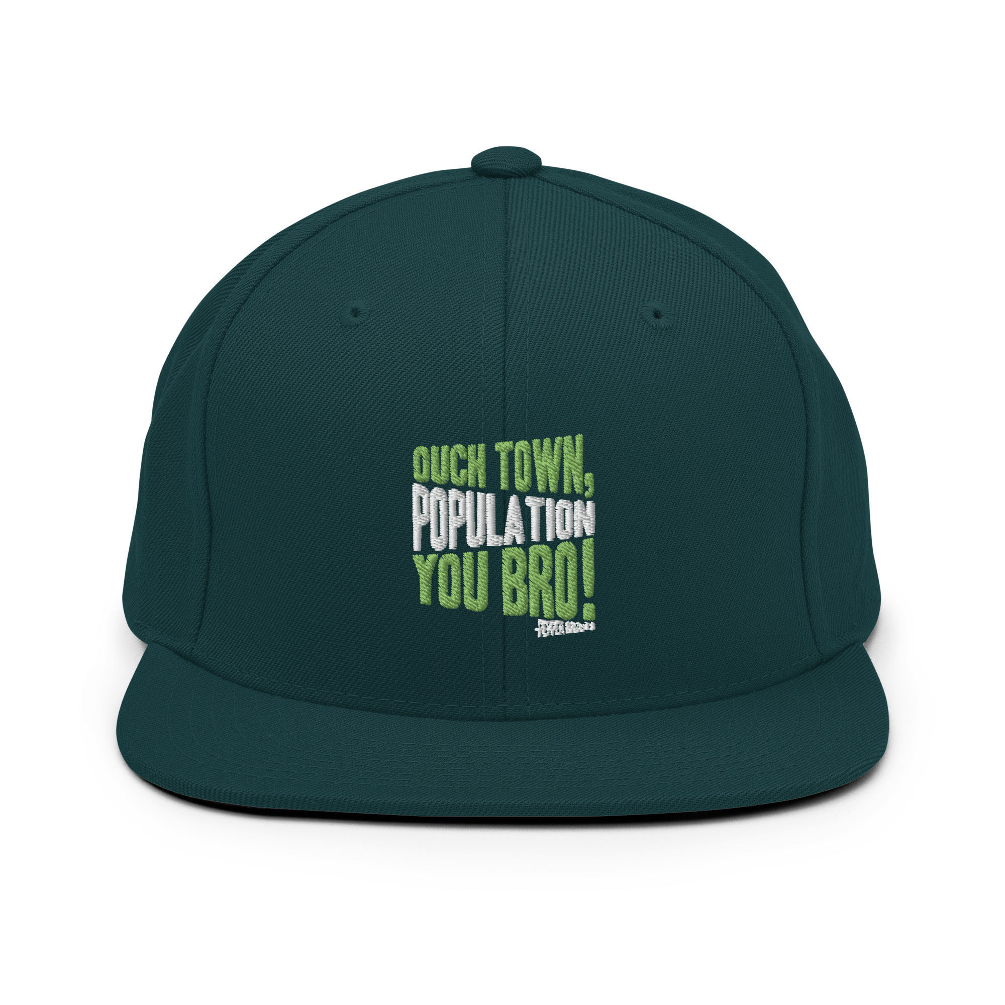 Ouch town, population you Bro! -Pepper Brooks, Dodgeball Snapback Hat - Image 11