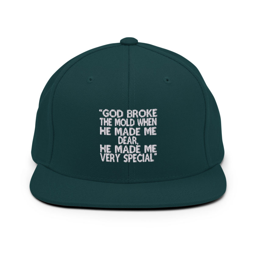 God broke the mold when he made me dear, he made me very special. -Mrs. Doubtfire Snapback Hat - Image 10