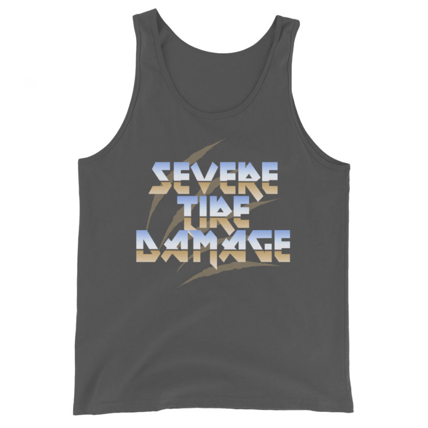 Severe Tire Damage -Mrs. Doubtfire Unisex Tank Top - Image 6