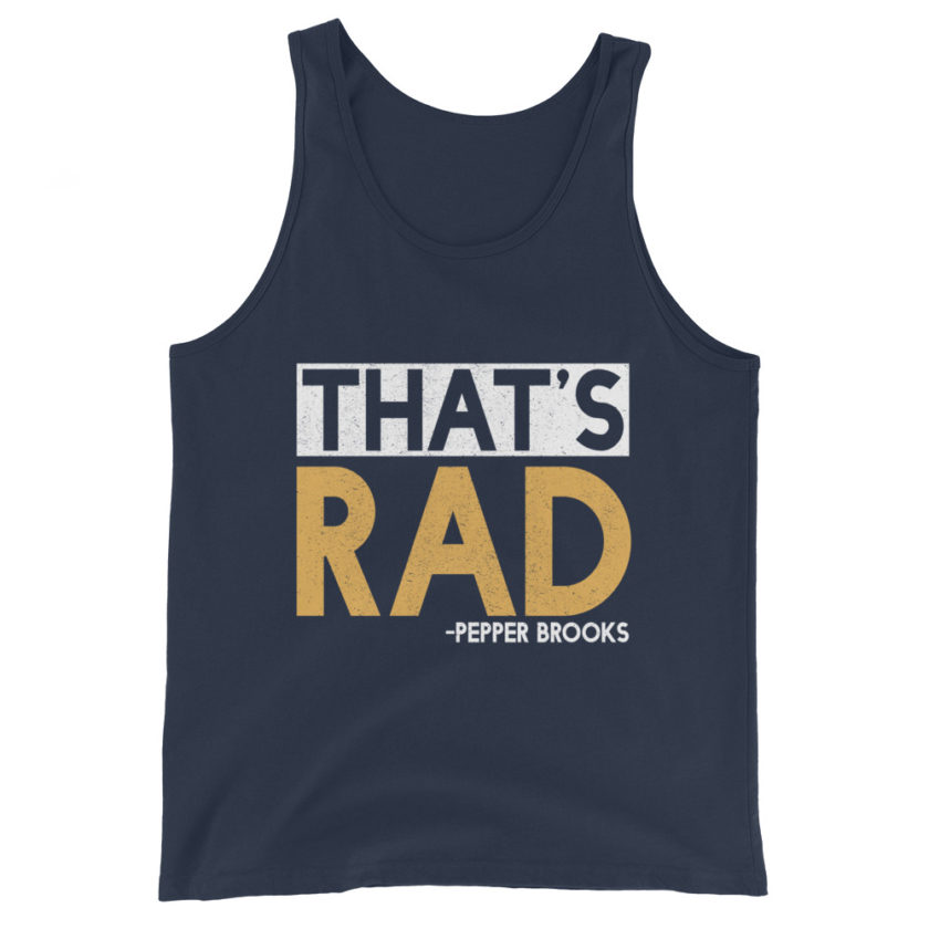 That's Rad -Pepper Brooks, Dodgeball Unisex Tank Top - Image 3