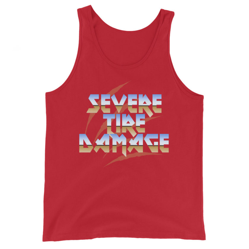 Severe Tire Damage -Mrs. Doubtfire Unisex Tank Top - Image 4