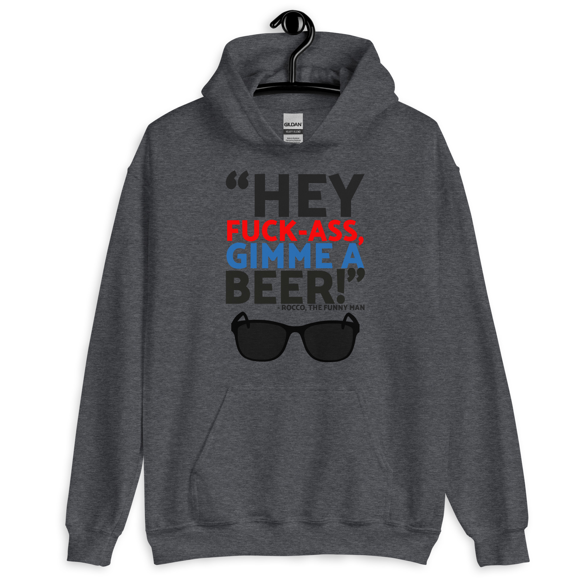 Hey Fuck-Ass, gimmie a beer! - Rocco, The Funny Man, The Boondock Saints Unisex Hoodie - Image 2