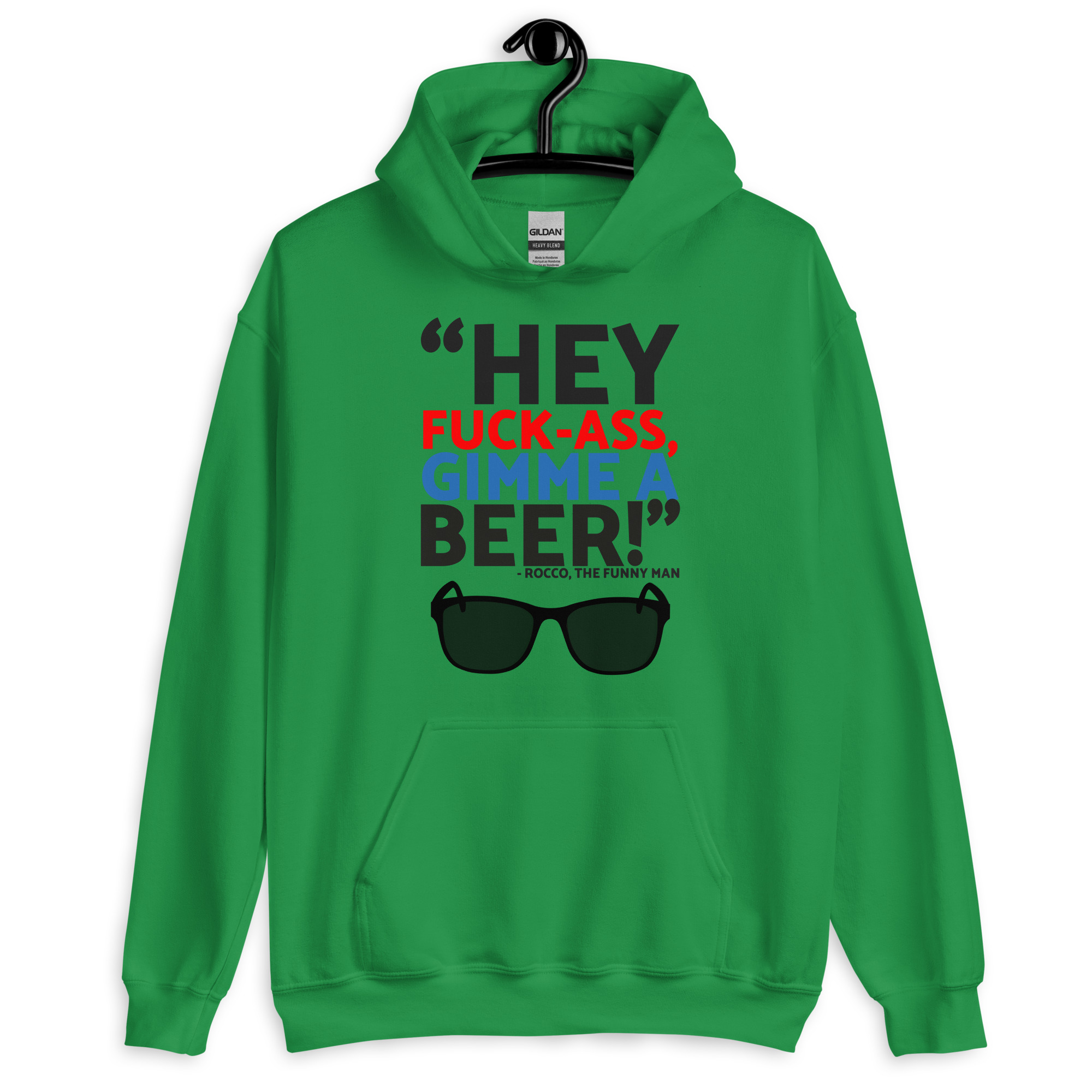 Hey Fuck-Ass, gimmie a beer! - Rocco, The Funny Man, The Boondock Saints Unisex Hoodie - Image 3