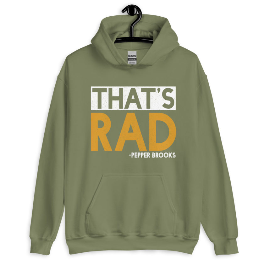 That's Rad -Pepper Brooks, Dodgeball Unisex Hoodie - Image 8