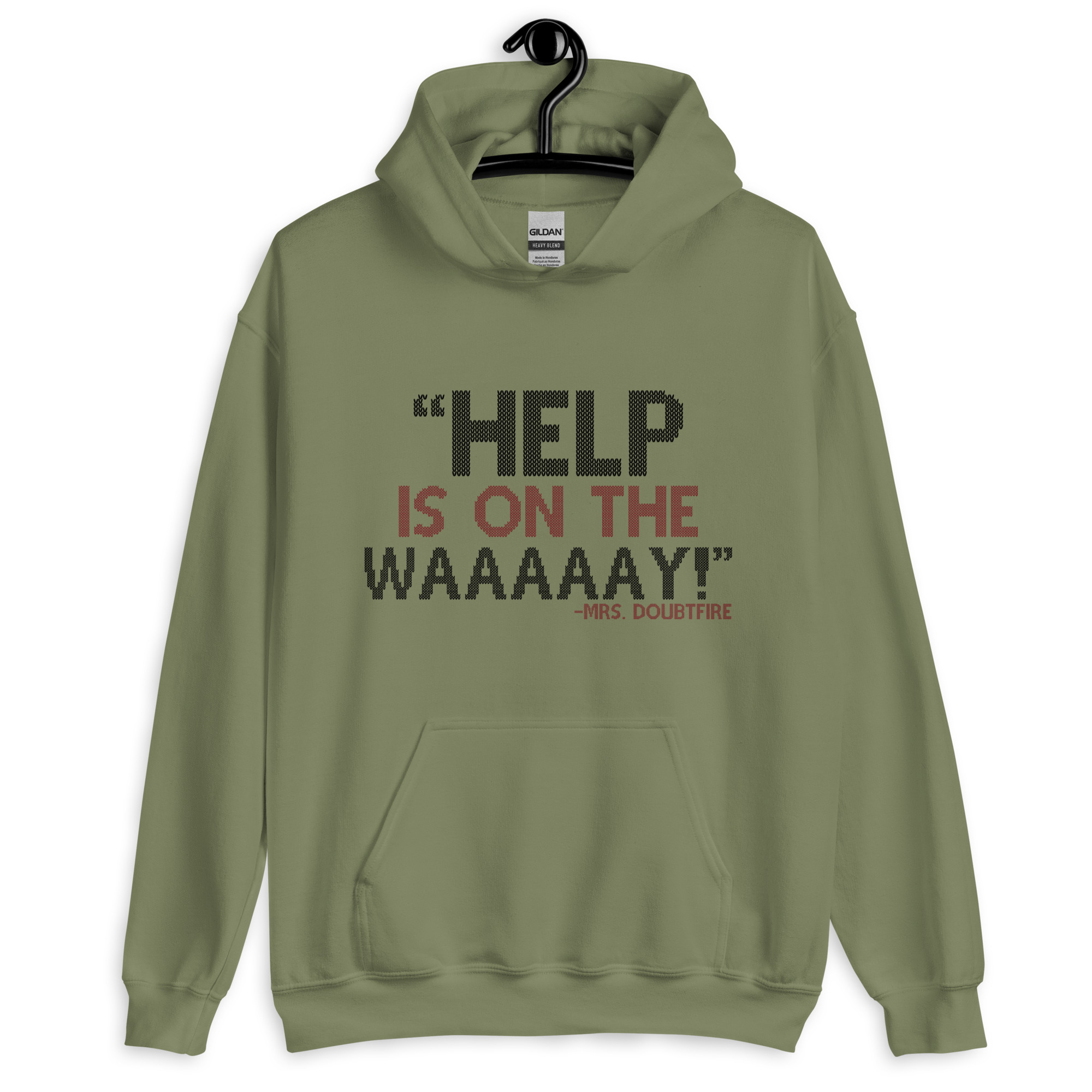 Help is on the waaaaay! -Mrs. Doubtfire Unisex Hoodie - Image 5
