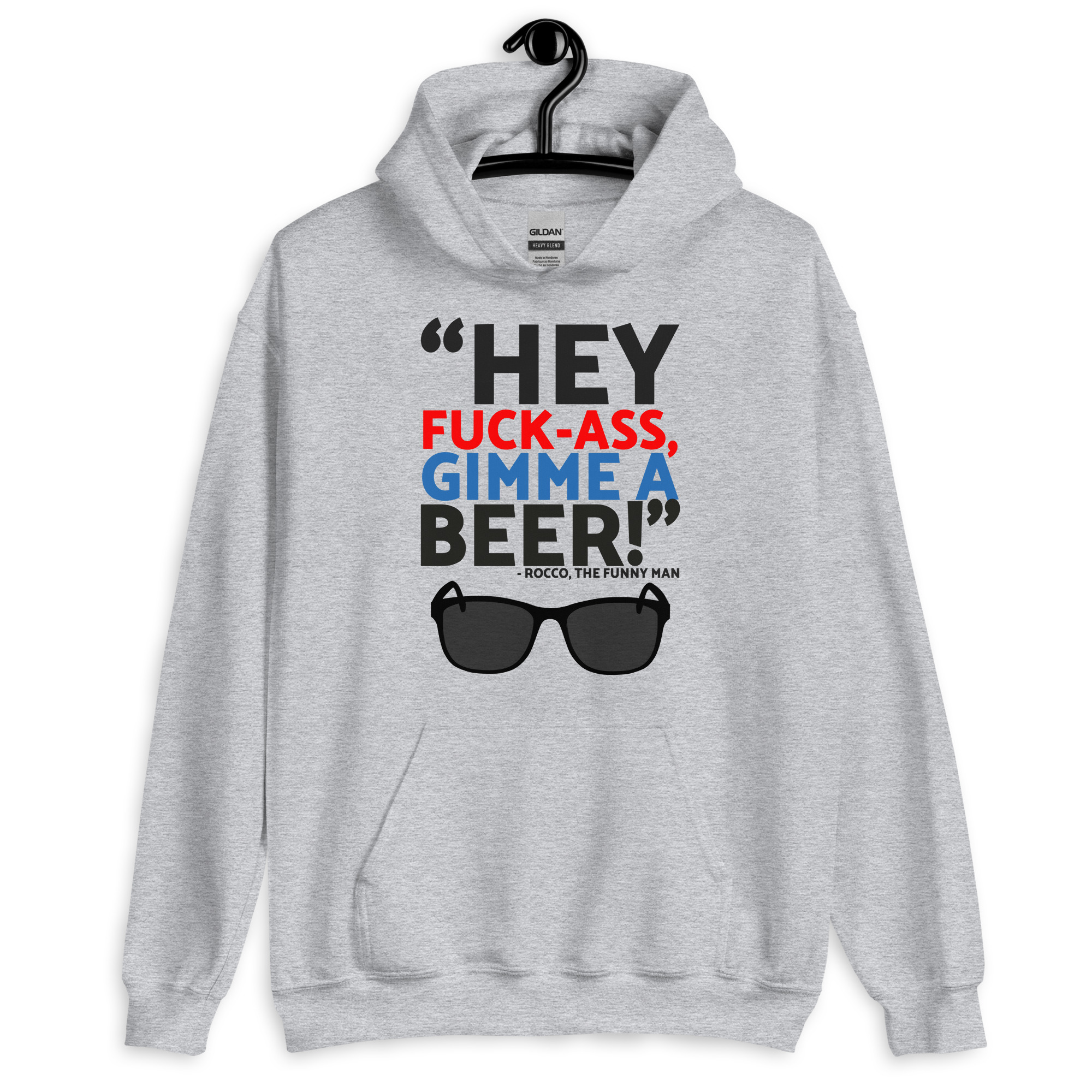 Hey Fuck-Ass, gimmie a beer! - Rocco, The Funny Man, The Boondock Saints Unisex Hoodie - Image 4