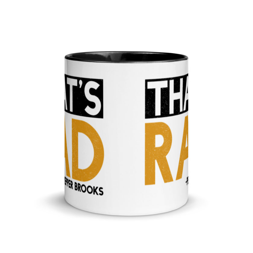 That's Rad -Pepper Brooks, Dodgeball Mug with Color Inside - Image 3