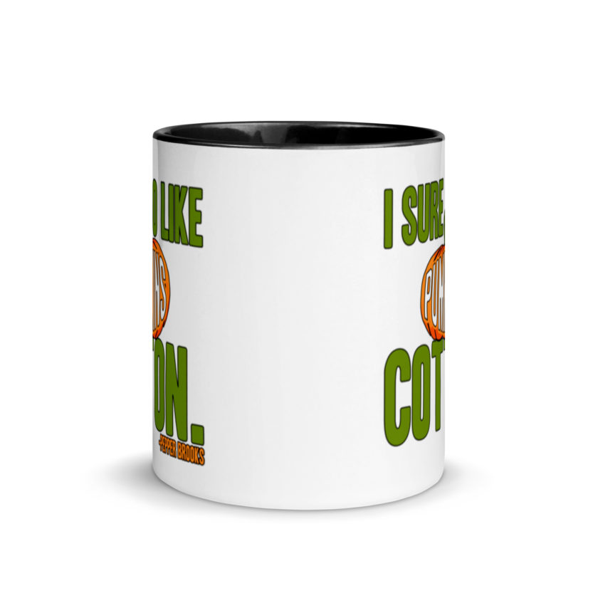 I sure do like pumpkins, Cotton. -Pepper Brooks, Dodgeball Mug with Color Inside - Image 3