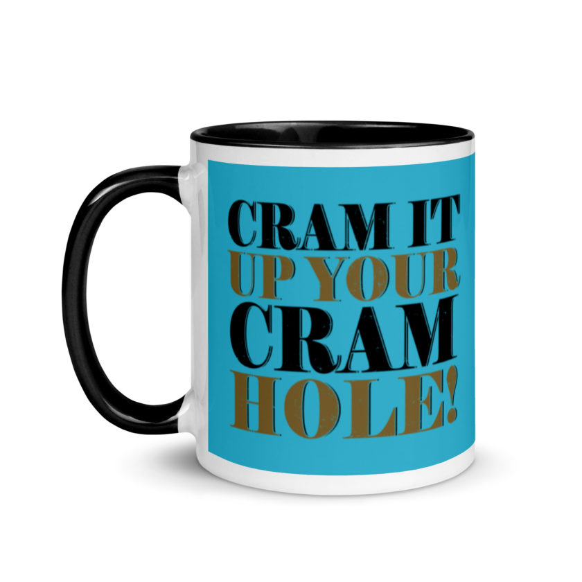Cram it up your cram hole! - Dodgeball Mug with Color Inside - Image 4