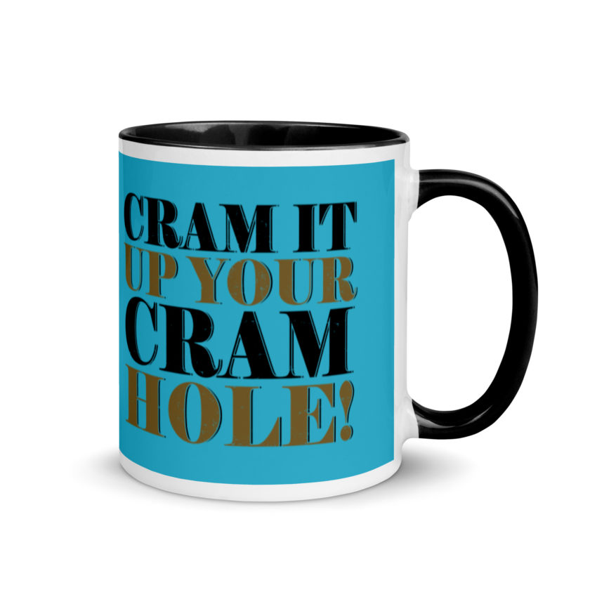 Cram it up your cram hole! - Dodgeball Mug with Color Inside - Image 2
