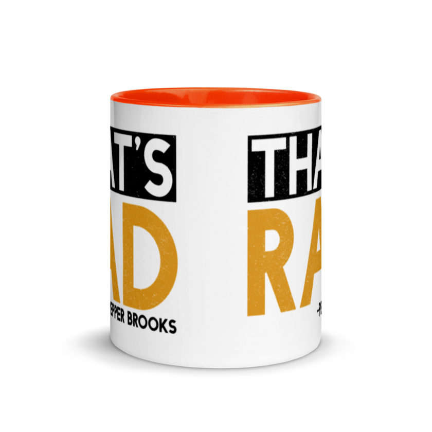 That's Rad -Pepper Brooks, Dodgeball Mug with Color Inside - Image 8
