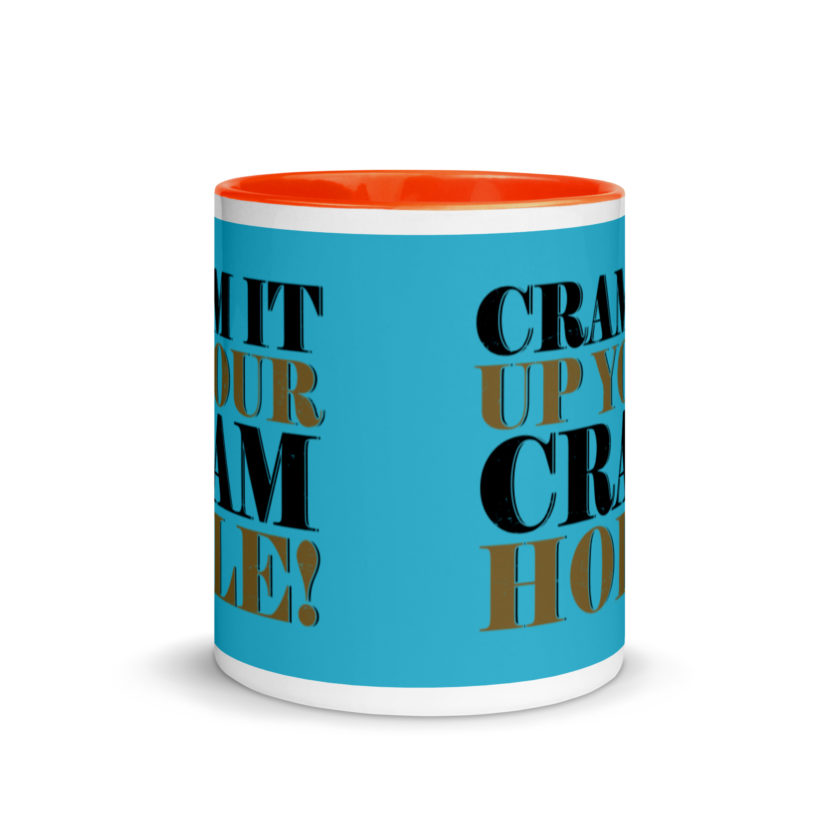 Cram it up your cram hole! - Dodgeball Mug with Color Inside - Image 9