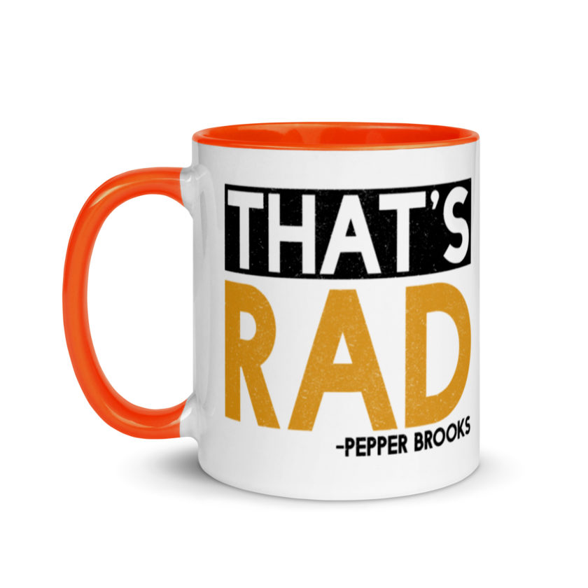 That's Rad -Pepper Brooks, Dodgeball Mug with Color Inside - Image 9